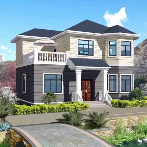 輕鋼別墅新農村自建房裝配式房屋龍骨型材鋼結構集成別墅二層